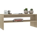 VidaXL Salontafel 100x40x40 cm bewerkt hout sonoma eikenkleurig