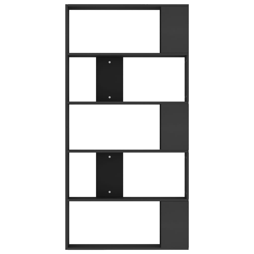 VidaXL Boekenkast/kamerscherm 80x24x159 cm bewerkt hout zwart