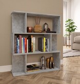 VidaXL Boekenkast/kamerscherm 80x24x96 cm bewerkt hout betongrijs