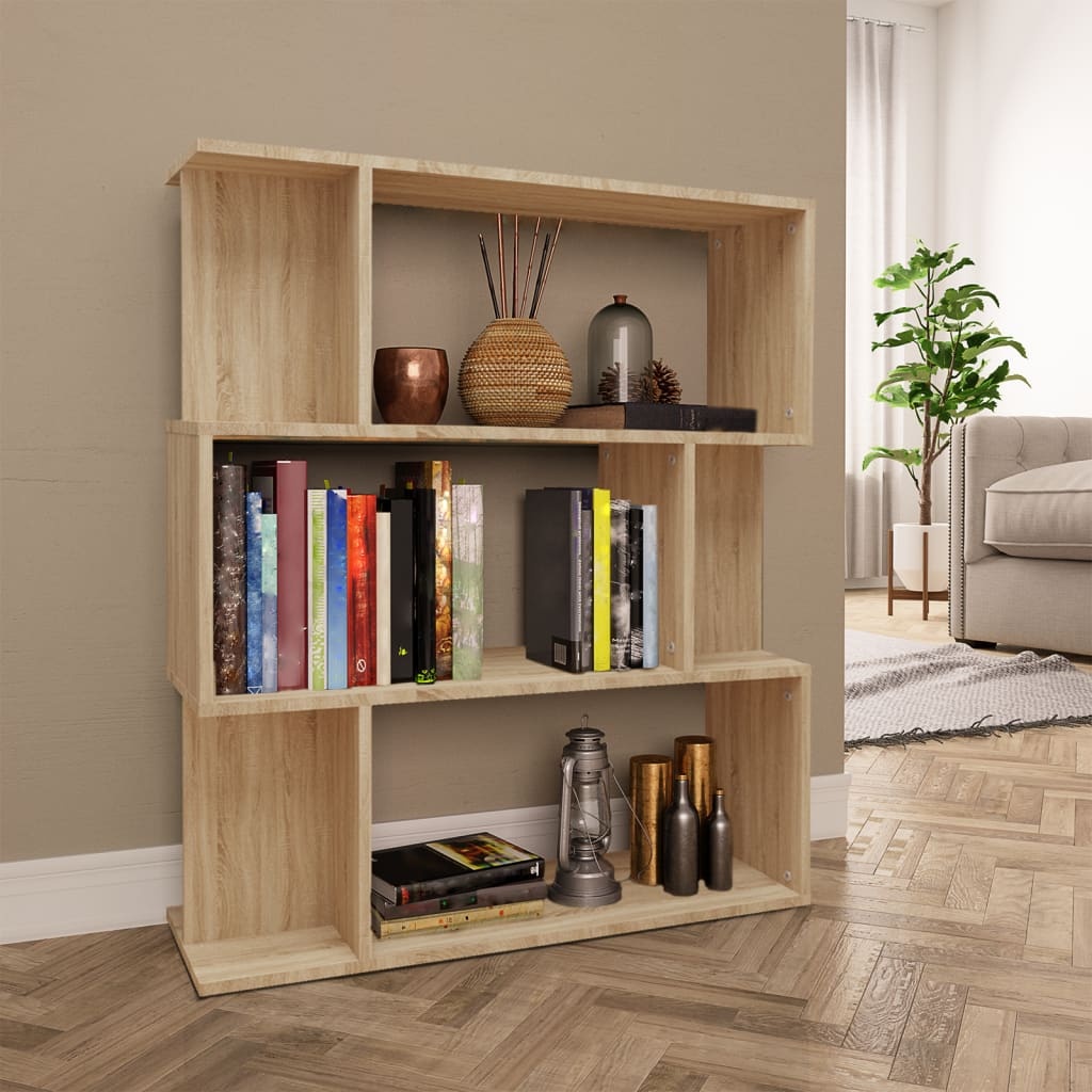 VidaXL Boekenkast/kamerscherm 80x24x96 cm bewerkt hout sonoma eiken