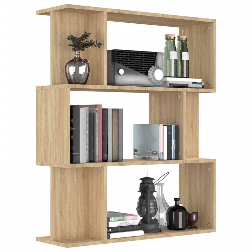 VidaXL Boekenkast/kamerscherm 80x24x96 cm bewerkt hout sonoma eiken