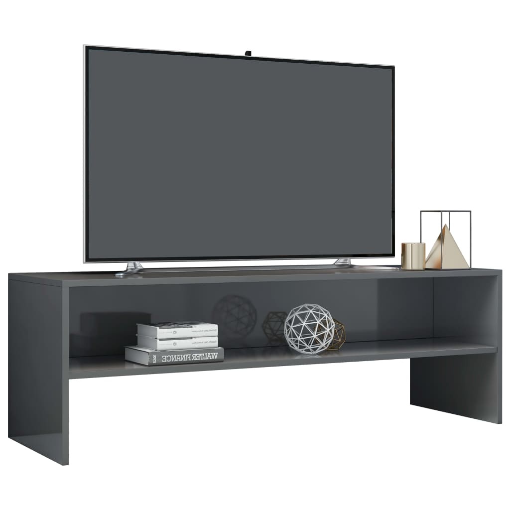 VidaXL Tv-meubel 120x40x40 cm bewerkt hout hoogglans grijs