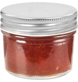 VidaXL Jampotten met zilverkleurige deksels 48 st 110 ml glas