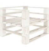 VidaXL Tuinfauteuil pallet hout wit