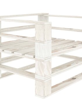 VidaXL Tuinfauteuil pallet hout wit