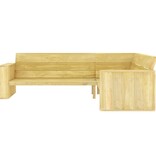 VidaXL Tuinhoekbank 239 cm geïmpregneerd grenenhout