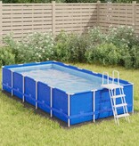 VidaXL Zwembadgrondzeil 420x220 cm polyester geotextiel lichtgrijs