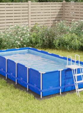 VidaXL Zwembadgrondzeil 420x220 cm polyester geotextiel lichtgrijs