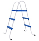 VidaXL Zwembadladder 84 cm blauw en wit