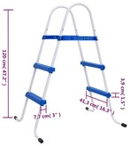 VidaXL Zwembadladder 84 cm blauw en wit