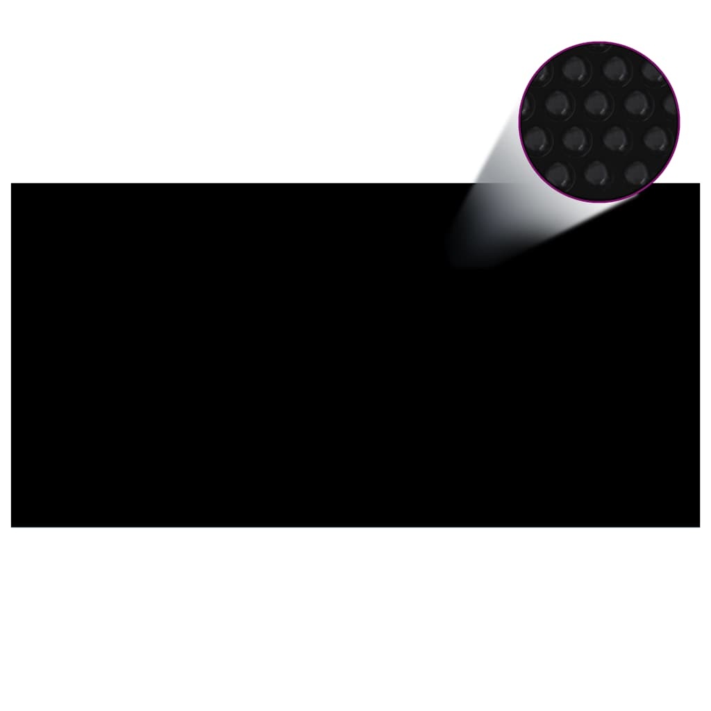 VidaXL Zwembadfolie solar drijvend 1200x600 cm PE zwart en blauw