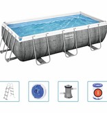 VidaXL Zwembadset Power Steel 404x201x100 cm