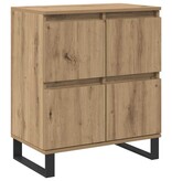 VidaXL Dressoir met opslag met de deur Bruin 60 x 35 x 70 cm Bewerkt hout
