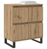 VidaXL Dressoir met opslag met de deur Bruin 60 x 35 x 70 cm Bewerkt hout