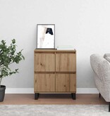 VidaXL Dressoir met opslag met de deur Bruin 60 x 35 x 70 cm Bewerkt hout