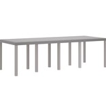 VidaXL Tuinafel 250x100x73 cm poly rattan lichtgrijs