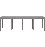 VidaXL Tuinafel 250x100x73 cm poly rattan lichtgrijs