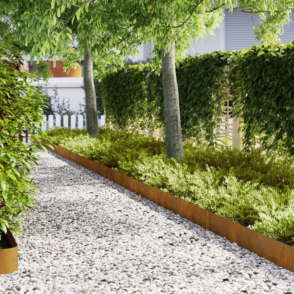 VidaXL Grasrand 20 stuks 100x0.5x20 cm Weerbestendig Staal