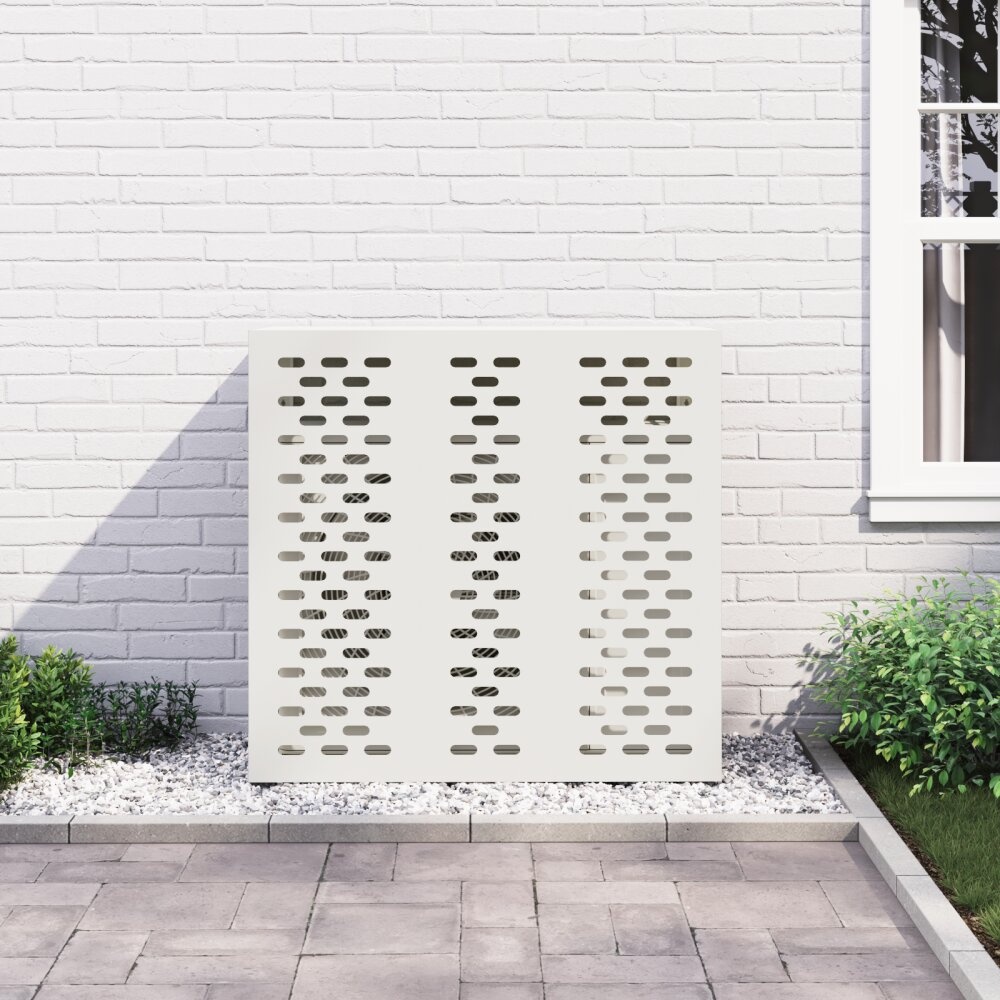VidaXL Airconditionerhoes Wit 110x50x105 cm Staal