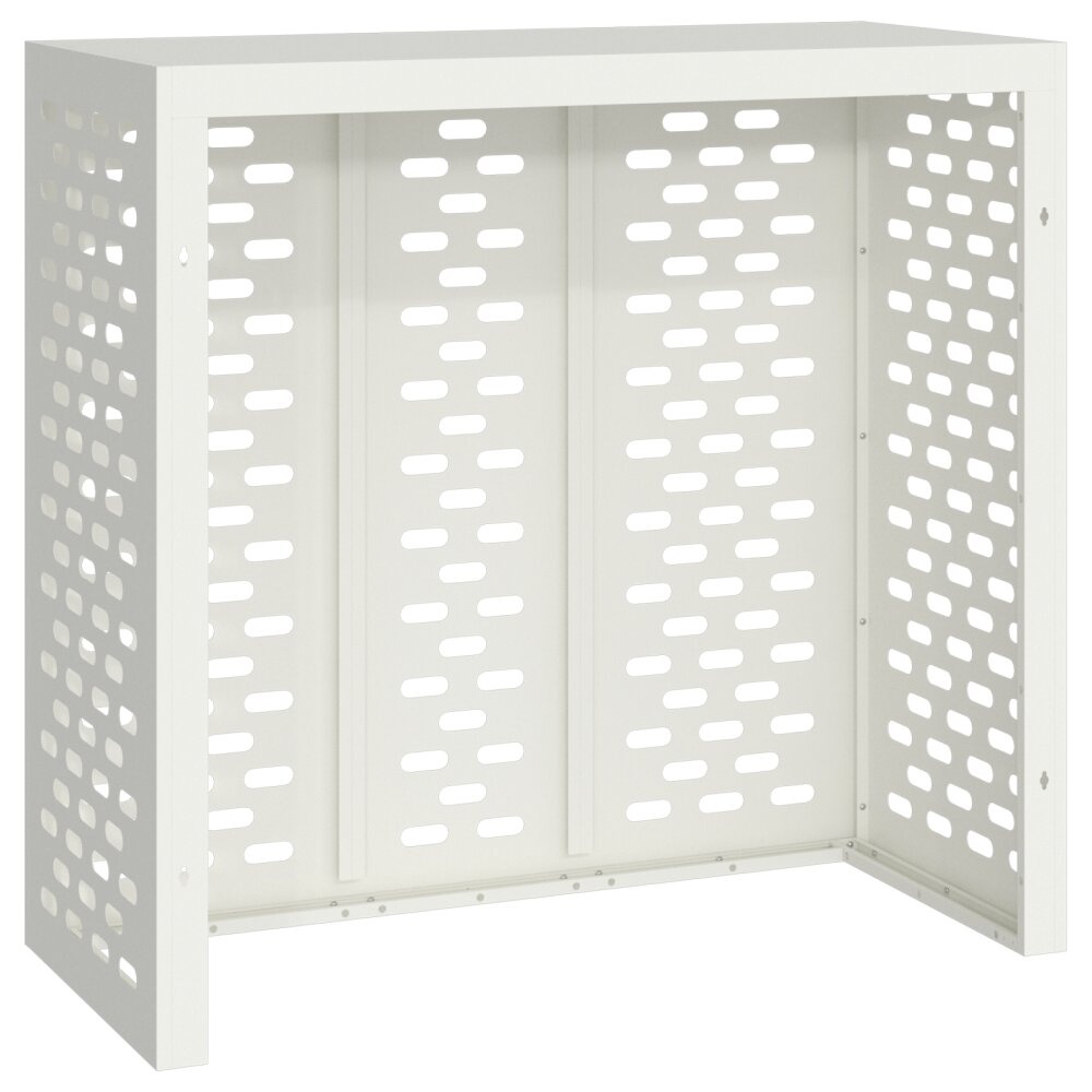VidaXL Airconditionerhoes Wit 110x50x105 cm Staal