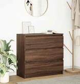 VidaXL Dressoir 80x35x76 cm spaanplaat bruin eikenkleurig