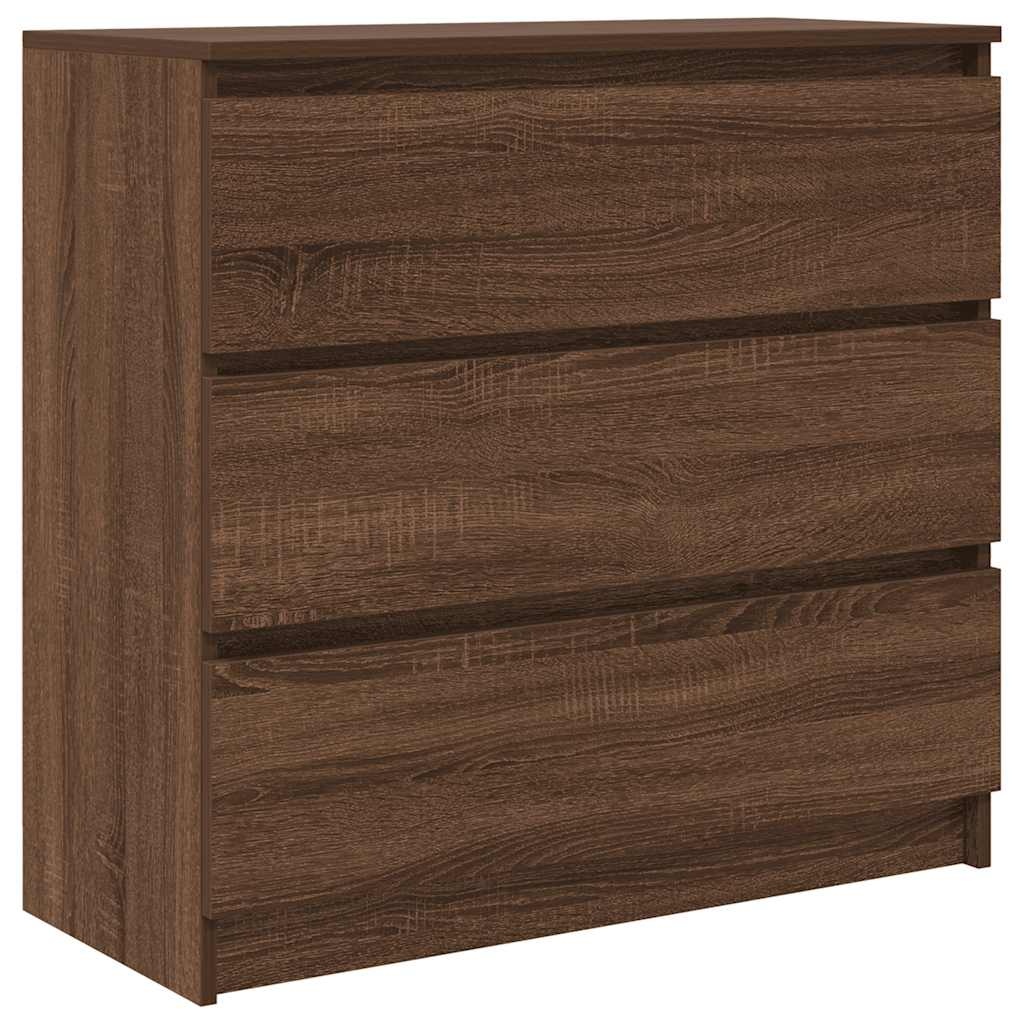 VidaXL Dressoir 80x35x76 cm spaanplaat bruin eikenkleurig