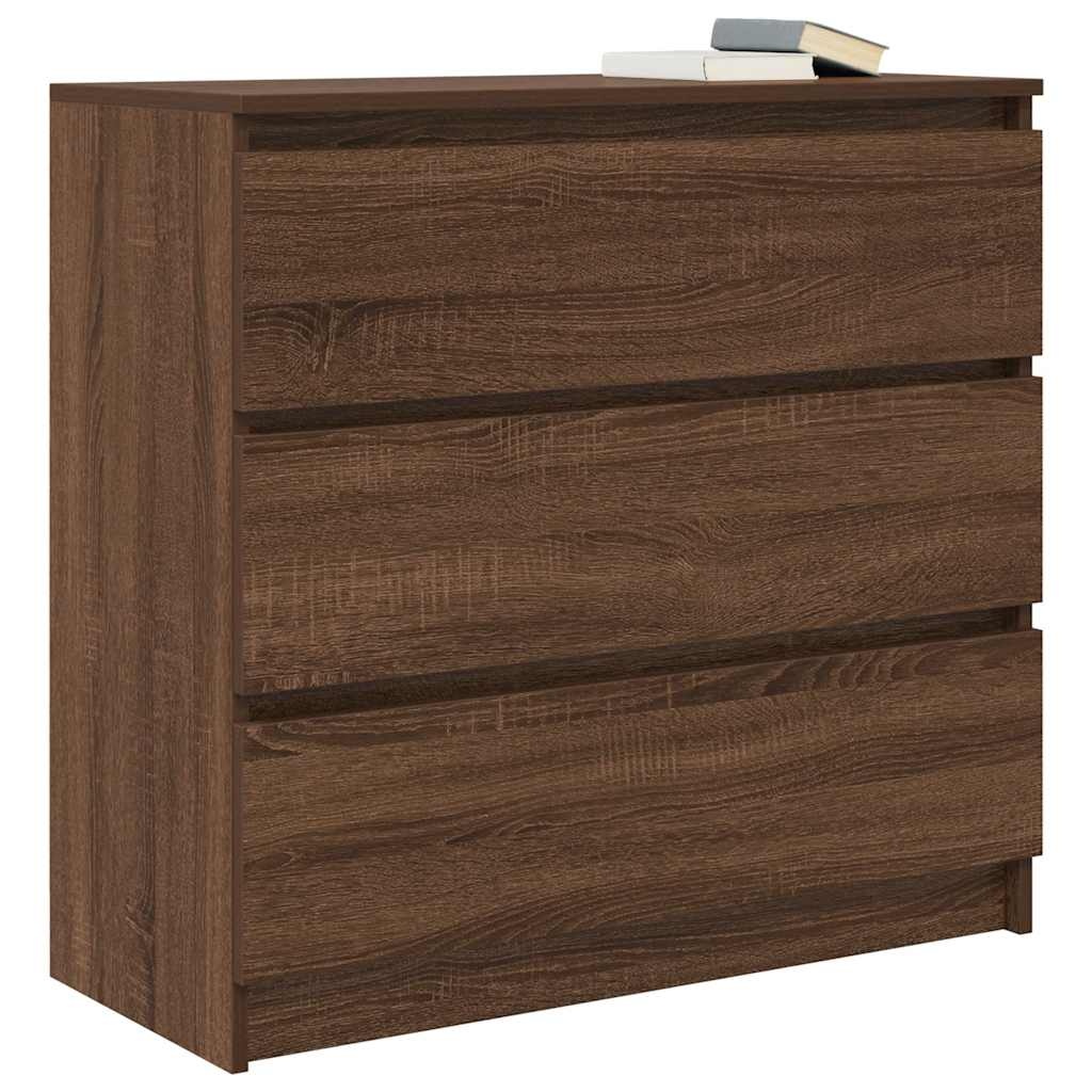 VidaXL Dressoir 80x35x76 cm spaanplaat bruin eikenkleurig