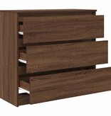 VidaXL Dressoir 80x35x76 cm spaanplaat bruin eikenkleurig
