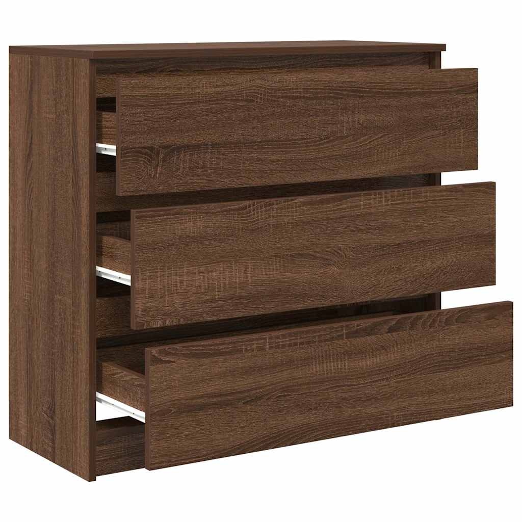 VidaXL Dressoir 80x35x76 cm spaanplaat bruin eikenkleurig