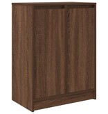 VidaXL Dressoir 57x34x76 cm bewerkt hout bruin eikenkleurig