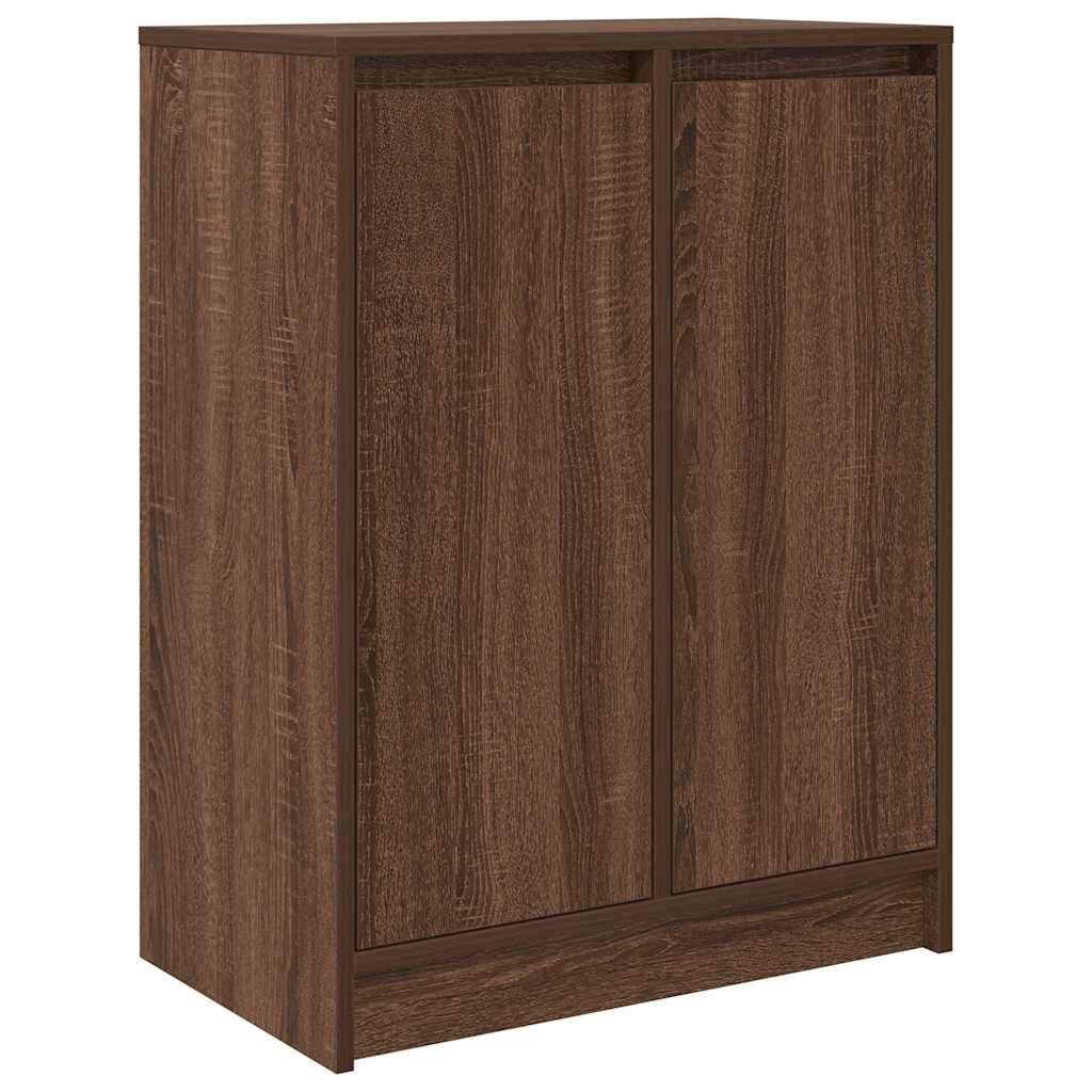 VidaXL Dressoir 57x34x76 cm bewerkt hout bruin eikenkleurig