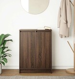 VidaXL Dressoir 57x34x76 cm bewerkt hout bruin eikenkleurig