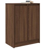VidaXL Dressoir 57x34x76 cm bewerkt hout bruin eikenkleurig