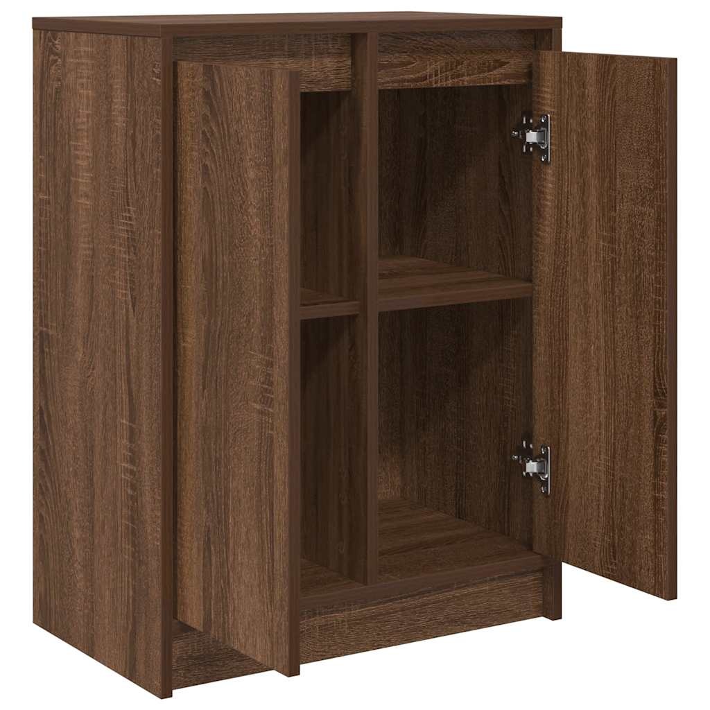 VidaXL Dressoir 57x34x76 cm bewerkt hout bruin eikenkleurig