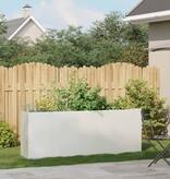 VidaXL Plantenbak 200x40x80 cm koudgewalst staal wit
