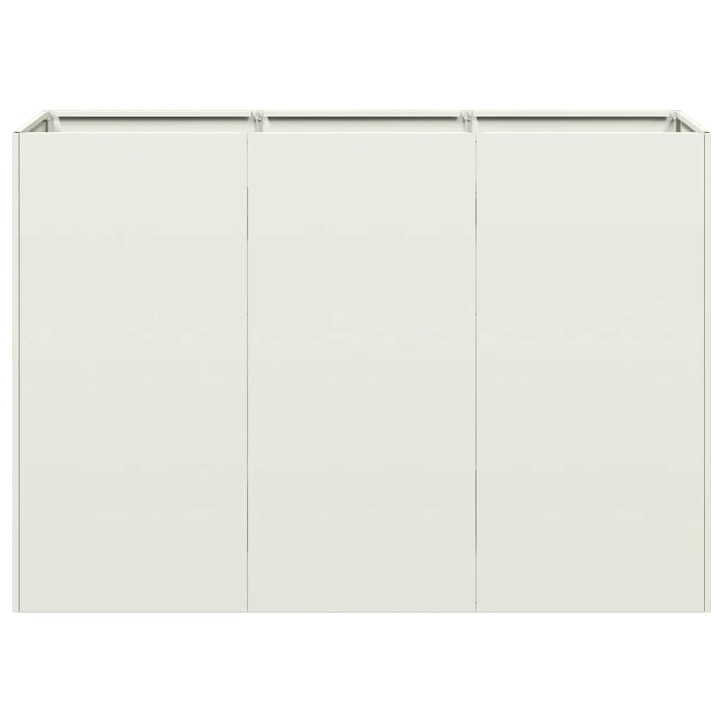 VidaXL Plantenbak 120x40x80 cm koudgewalst staal wit