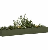 VidaXL Plantenbak 360x40x40 cm koudgewalst staal olijfgroen