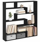 VidaXL Wandschap kubus 7 vakken bewerkt hout zwart