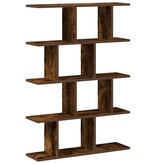 VidaXL Wandschap kubus 12 vakken bewerkt hout gerookt eikenkleurig