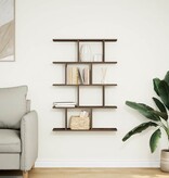 VidaXL Wandschap kubus 12 vakken bewerkt hout gerookt eikenkleurig