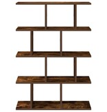 VidaXL Wandschap kubus 12 vakken bewerkt hout gerookt eikenkleurig