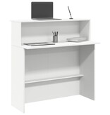 VidaXL Receptiebalie 100x50x103,5 cm bewerkt hout wit