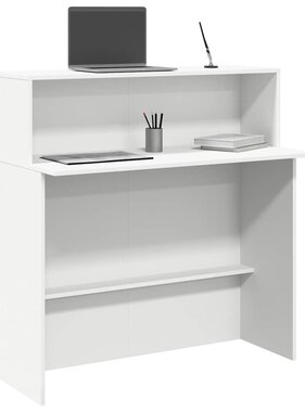 VidaXL Receptiebalie 100x50x103,5 cm bewerkt hout wit