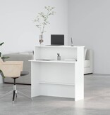 VidaXL Receptiebalie 100x50x103,5 cm bewerkt hout wit