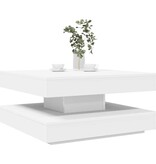VidaXL Salontafel 360 graden draaibaar 70x70x34,5 cm wit