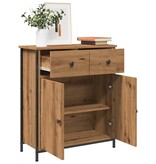 VidaXL Dressoir 70x30x80 cm bewerkt hout artisanaal eikenkleur
