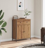 VidaXL Dressoir 70x30x80 cm bewerkt hout artisanaal eikenkleur