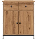 VidaXL Dressoir 70x30x80 cm bewerkt hout artisanaal eikenkleur