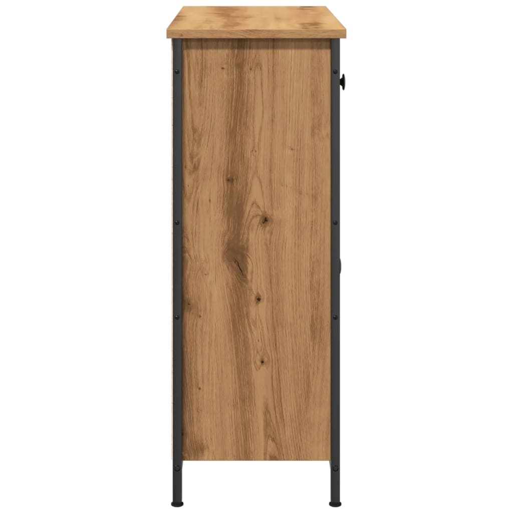 VidaXL Dressoir 70x30x80 cm bewerkt hout artisanaal eikenkleur