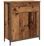VidaXL Dressoir 70x30x80 cm bewerkt hout oud houtkleurig